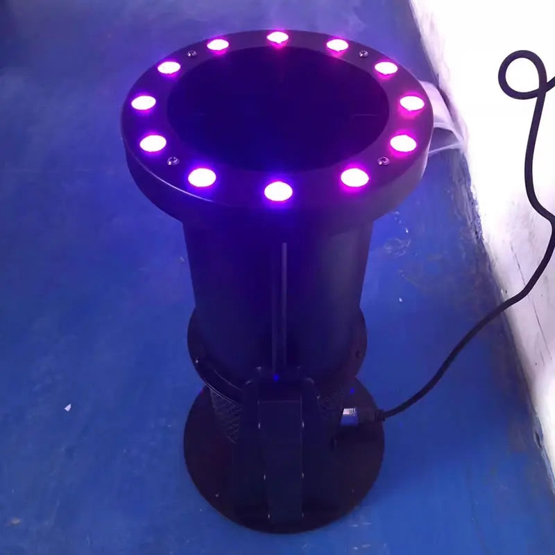 Machine à confettis électrique LED 1 500 W, DMX512, jet de 4 à 6 m, angle réglable 180°