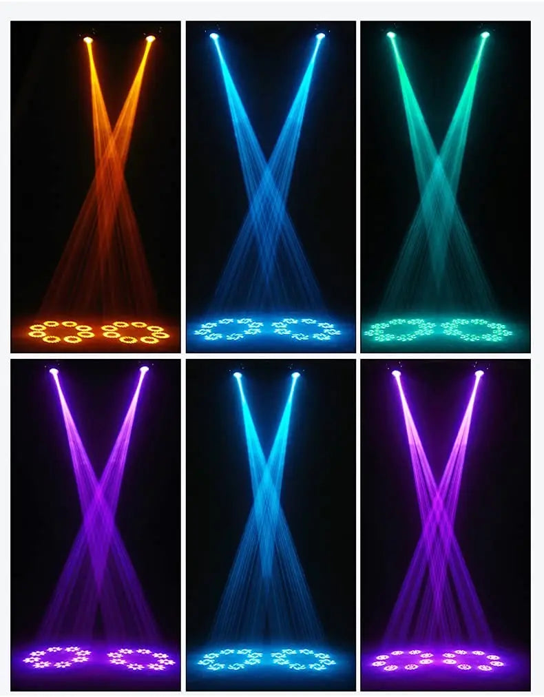 Lyre beam LED 100 W, prisme à 8 faces, 8 gobos, DMX 12 canaux