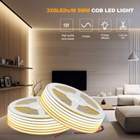 Ruban LED COB fin – bobines de 5 mm dans un salon