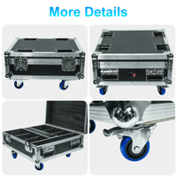 Uplight sur batterie RGBWA UV, lot de 6 avec flight case de charge