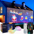 Rideau lumineux de Noël pour façade, motifs DIY et musique, 1 à 3 m