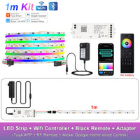 Ruban LED COB RGB adressable, Wi-Fi, télécommande, kit 1 à 25 m