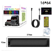 Panneau LED flexible programmable RGB de 27 à 176 cm, Bluetooth, USB