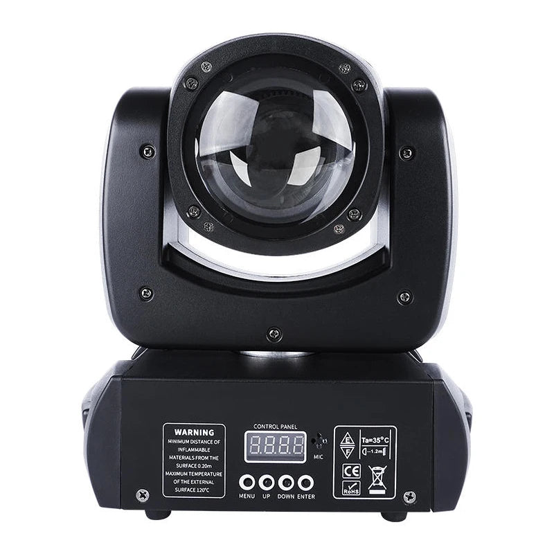 Lyre beam LED 120 W ou 180 W, 7 gobos, prismes 6 + 12, mode sonore et DMX