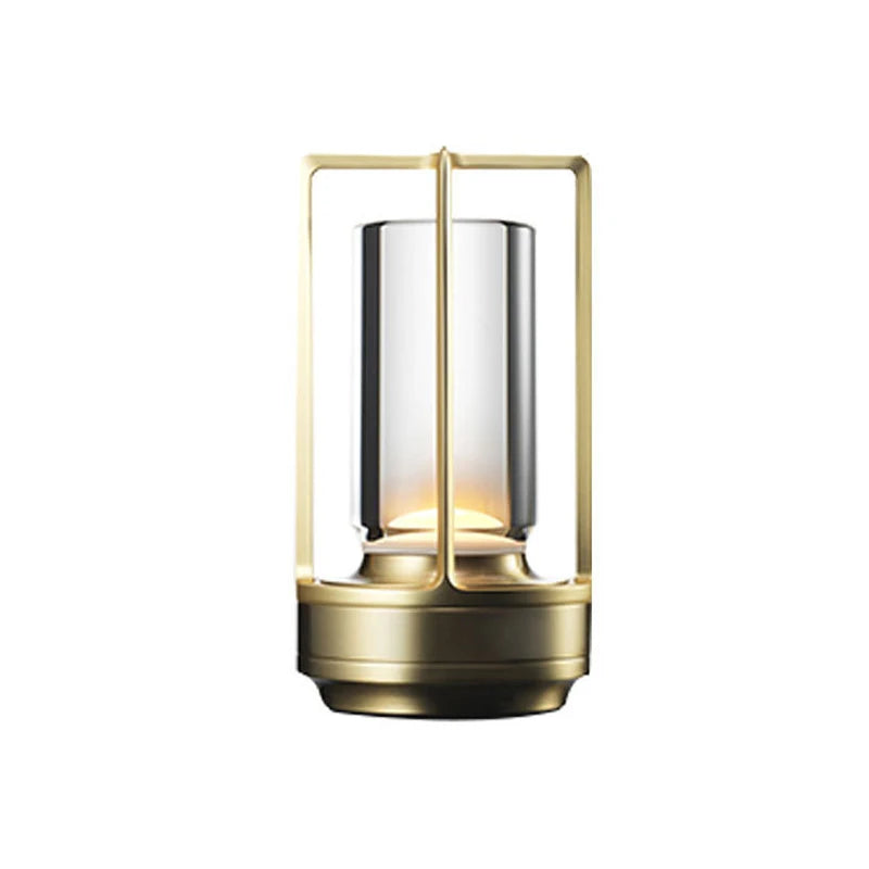 Lampe de table sans fil lanterne en aluminium, tactile, 3 teintes, USB-C