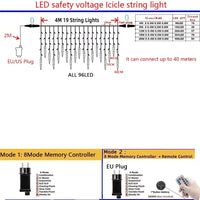 Guirlande stalactites LED blanc chaud – vue 16
