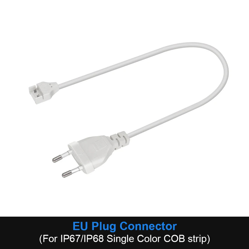 Connecteur bande LED COB IP67 – câble avec fiche européenne