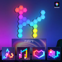 Lampes hexagonales modulaires RGB – vue 19