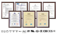 Lettres boîtier 3D – certificats de conformité