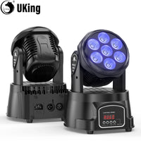 Mini lyre LED wash 7 x 15 W – lot de 2 lyres vues de face et de dos