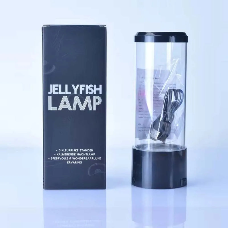 Lampe méduse LED – lampe à socle noir et sa boîte