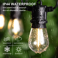 Guirlande guinguette extérieur S14, ampoules LED compatibles variateur, 10 ou 15 m