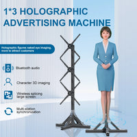 Ventilateur holographique 3D LED 42 à 65 cm, 1 ou 3 écrans, WiFi et application