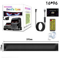 Panneau LED flexible programmable RGB de 27 à 176 cm, Bluetooth, USB