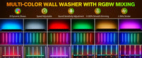 Barre LED pixel COB RGBW – mur de couleurs RGBW et réglages
