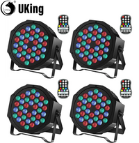 Projecteur PAR LED sur batterie, lot de 4, 36 LED RGB et télécommande