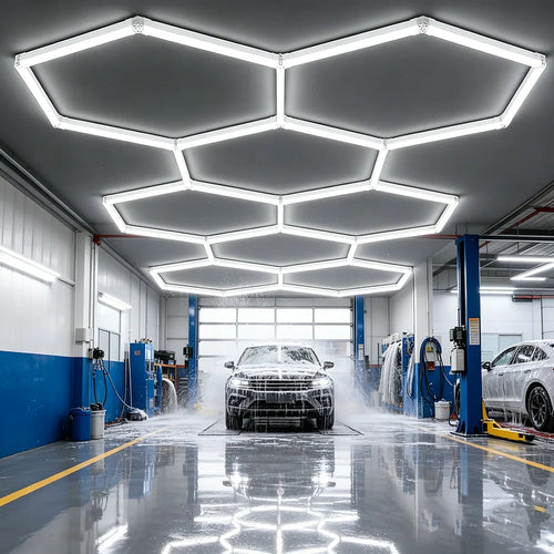 Kit éclairage LED hexagonal garage 3, 5, 8 ou 14 hexagones 6500 K