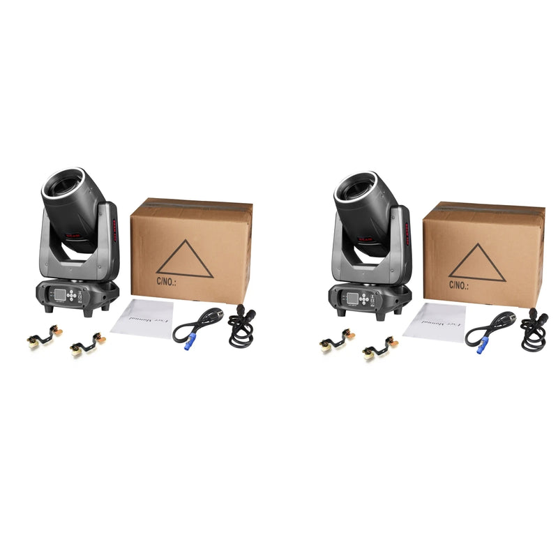 Lyre beam 14R 290 W à lampe – lot de 2 lyres avec cartons et accessoires