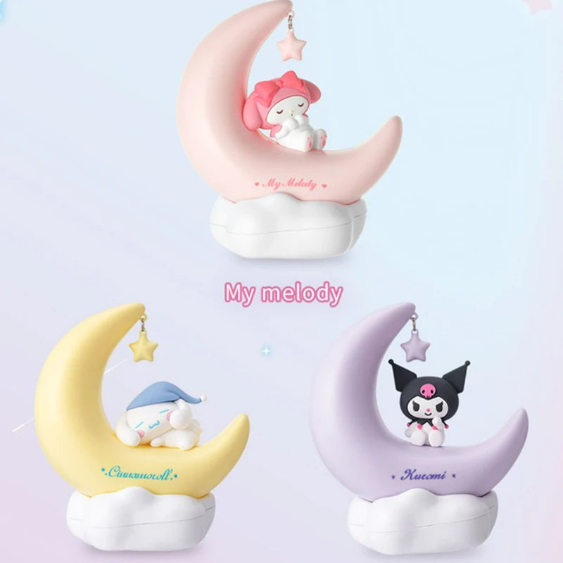 Veilleuse lune Sanrio – My Melody, Cinnamoroll et Kuromi réunis