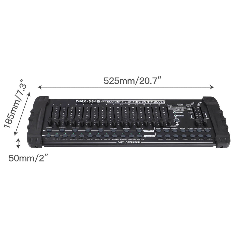 Console DMX512 384 canaux, contrôleur 24 appareils, micro et lampe