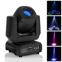 Lyre LED spot 120 W à gobos, focus électrique et prisme, DMX 11 ou 13 canaux