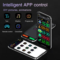Panneau LED flexible programmable RGB de 27 à 176 cm, Bluetooth, USB