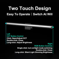 Lampe écran PC 44 cm – les deux boutons tactiles, blanc et RGB