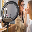 Ring light 18 pouces 36 W, noir, blanc ou RGB, 3 supports téléphone