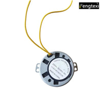 Moteur pour boule à facettes – gros plan du moteur synchrone avec son étiquette 220 V, 4 W, 1,5 tr/min