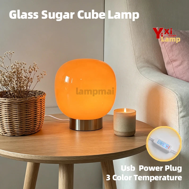 Lampe de table en verre à 3 teintes – vue 29