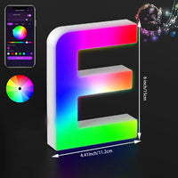 Lettres lumineuses LED RGB 15 cm – lettre E