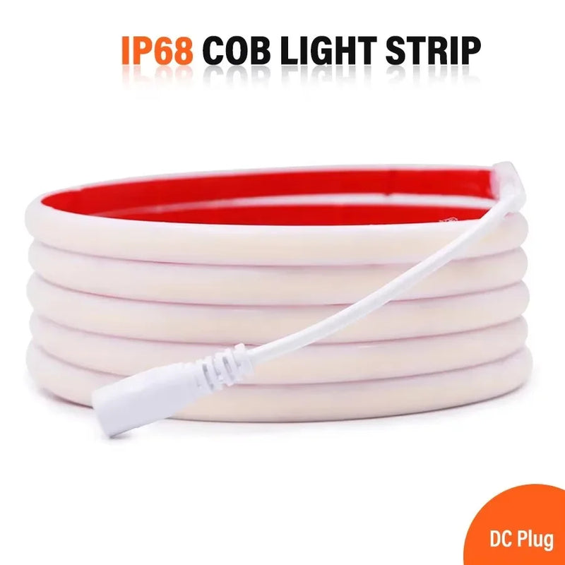 Ruban LED COB néon IP68 – version à câble et connecteur DC