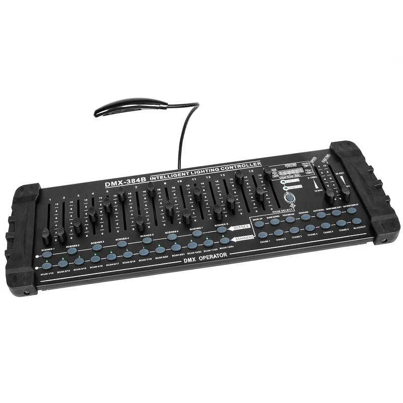 Table de lumière DMX 384 canaux pour 24 projecteurs, programmes et chenillards