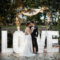 Lettres LOVE géantes lumineuses pour mariage, à monter, piles AA, 91 ou 120 cm