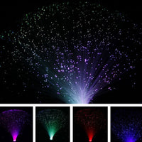 Lampe fibre optique multicolore à piles pour chambre et bureau, 34 cm
