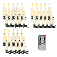 Bougies LED à clip – lot de 30 bougies à clip avec télécommande