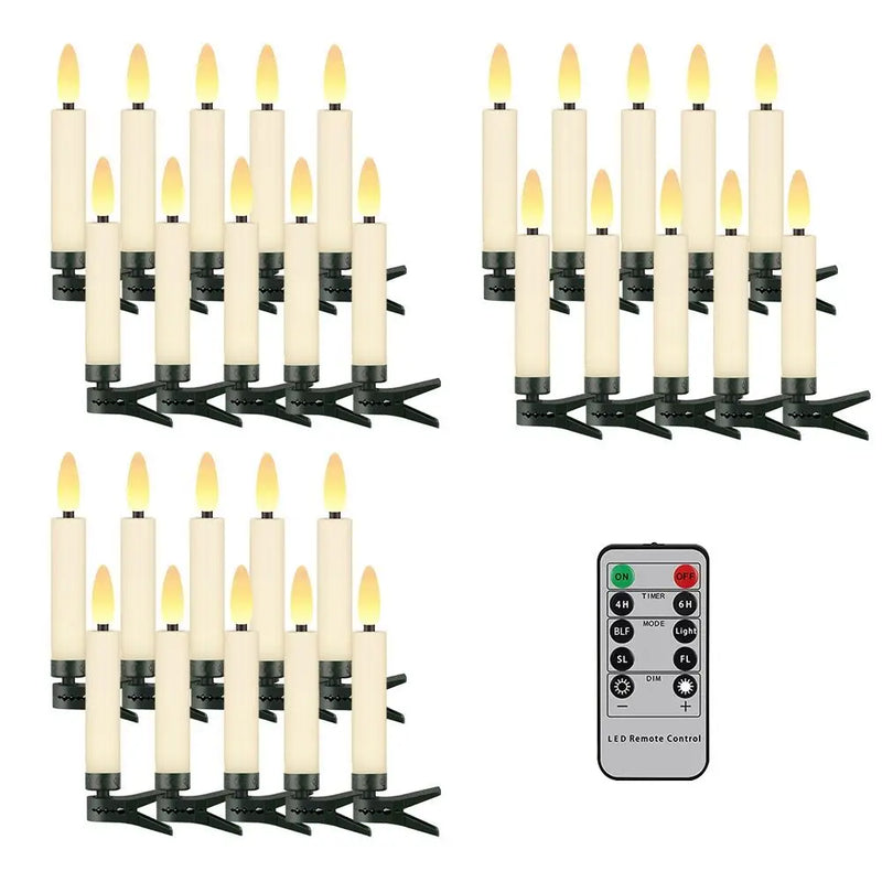 Bougies LED à clip – lot de 30 bougies à clip avec télécommande