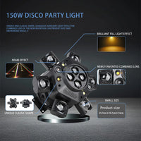 Jeu de lumière soirée rotatif 150 W, DMX 19 canaux, mode musical