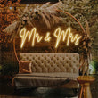 Néon mariage LED Mr & Mrs, Better Together, Forever & Always, USB
