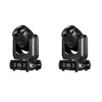 Mini lyre LED beam spot 150 W – deux lyres vues de face