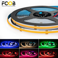 Ruban LED FCOB 480 LED/m, 9 couleurs, 12 ou 24 V, 3 ou 5 m