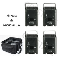 Uplight PAR LED sur batterie 6 x 18 W – lot de 4 projecteurs avec leur sac de transport