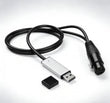 Câble interface USB vers DMX512 de 1,8 m, prise XLR 3 broches, pour piloter la lumière depuis un PC