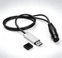 Câble interface USB vers DMX512 de 1,8 m, prise XLR 3 broches, pour piloter la lumière depuis un PC