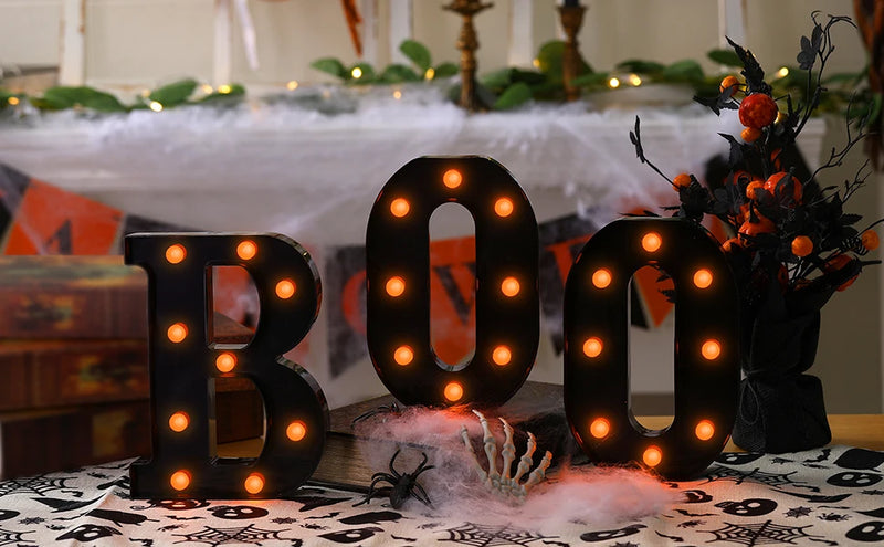 Lettres lumineuses BOO d'Halloween – vue 6