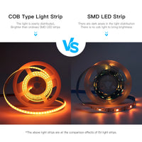 Ruban LED USB COB connecté Zigbee – comparaison d'un ruban COB et d'un ruban SMD