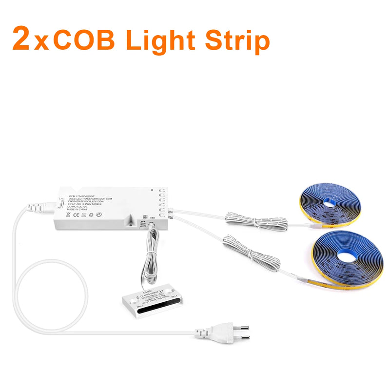 Ruban LED placard à détecteur d'ouverture de porte – kit à deux rubans