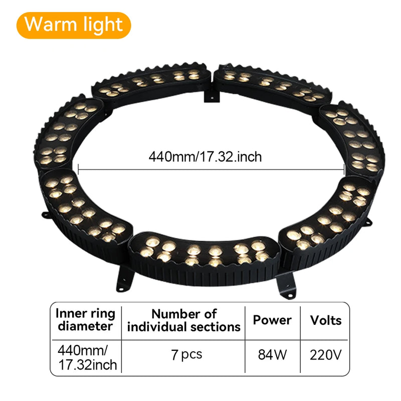 Éclairage arbre extérieur LED IP65, modules 12 W blanc chaud, 1, 4, 6 ou 7 pièces