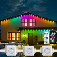 Éclairage extérieur permanent d'avant-toit LED RGB IP67, application, de 5 à 90 m