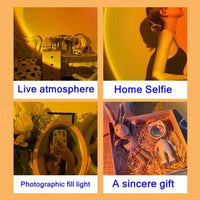 Lampe coucher de soleil astronaute USB – usages en ambiance, selfie, photo et cadeau